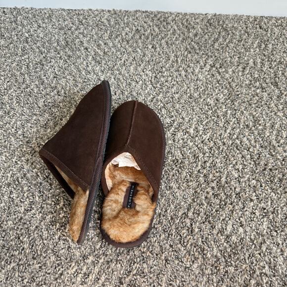 Florsheim Mule Slippers Men’s Size 9 Shearling Lined Brown Suede New - Picture 4 of 5